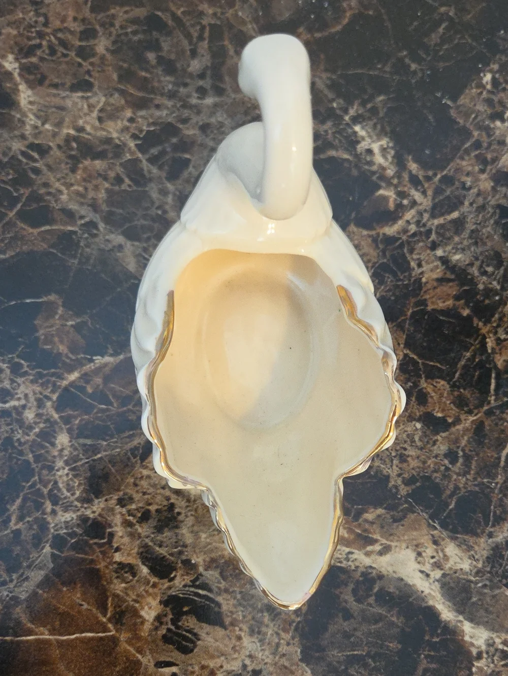 Vintage Lenox Swan Gold Trim Trinket Dish 5